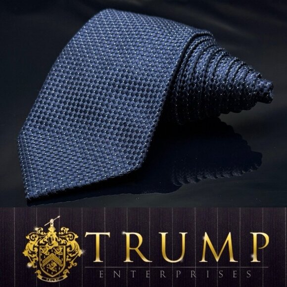 Donald J. Trump Signature Collection Silk Tie Dark Blue MAGA